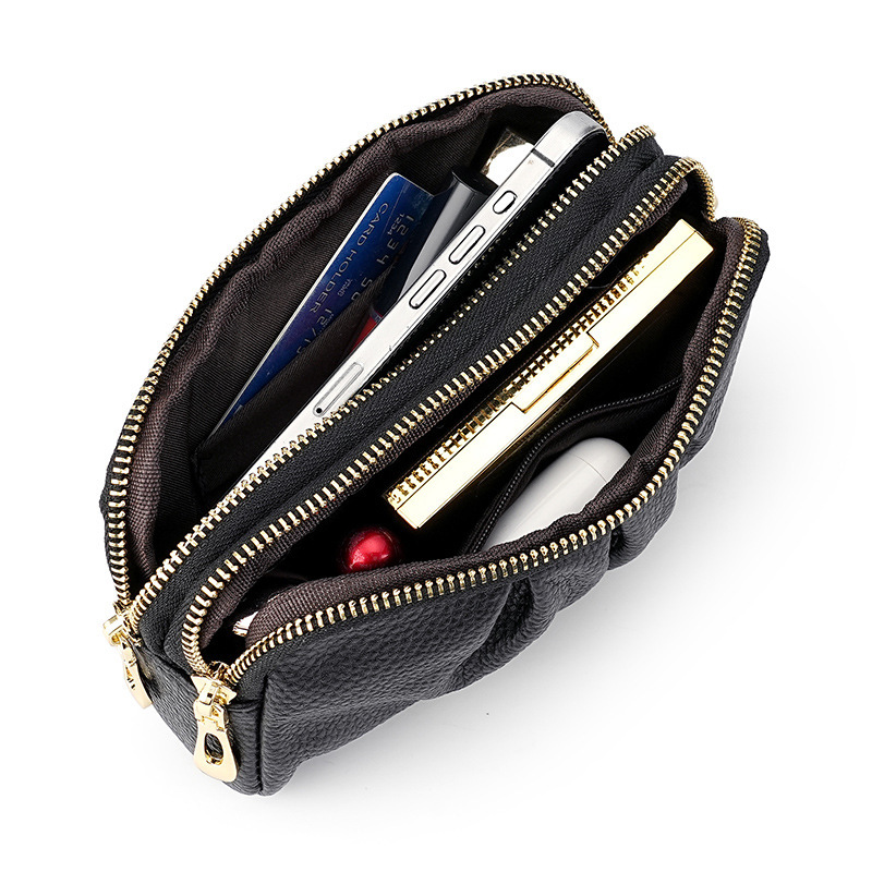 Summer Genuine Leather All-In-One Handbag Women's Mobile Phone Bag Large Capacity Storage Bag Leather Coin Purse Wholesale