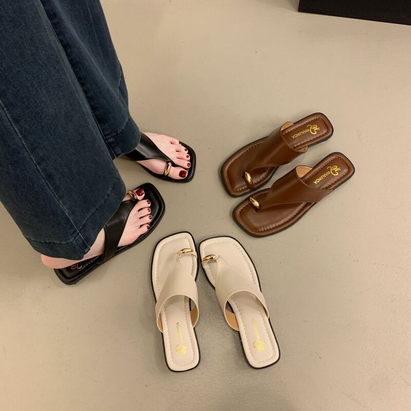 Beautiful Korean-Style Wedge-Toe Flip-Flops for Women, Summer 2026 New Model, High-End Feel, Clip-On Thong Sandals for Women Beautiful Korean-Style Wedge-Toe Flip-Flops for Women, Summer 2026 New Model, High-End Feel, Clip-On Thong Sandals for Women