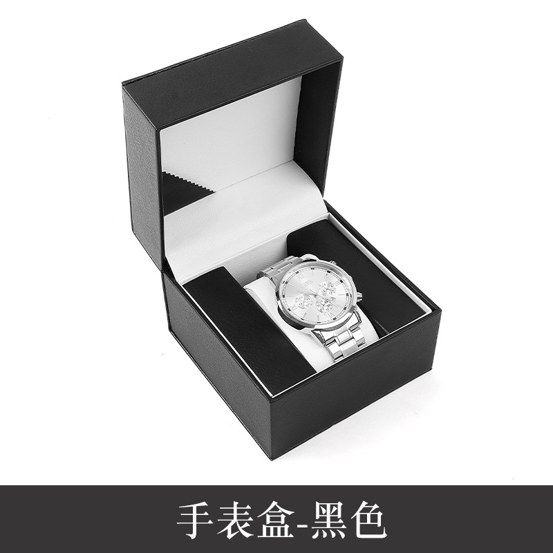 Estuche para Reloj de Cuero PU Cosido, Estuche para Reloj de Regalo Empresarial con un Toque de Alta Gama, Joyero, Estuche para Reloj Simple, Joyero para Empaque de Relojes.