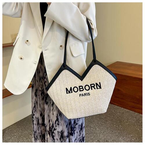 Woven vegetable basket women's bag new style straw casual shoulder underarm bag fashion ladies bag casual tote bag wholesale