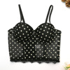 Five-pointed star Embroidery camisole Wrap chest Korean Edition Lace perspective sexy undergarment covering the chest and abdomen Steel ring Stereotype cartilage Girdle jacket