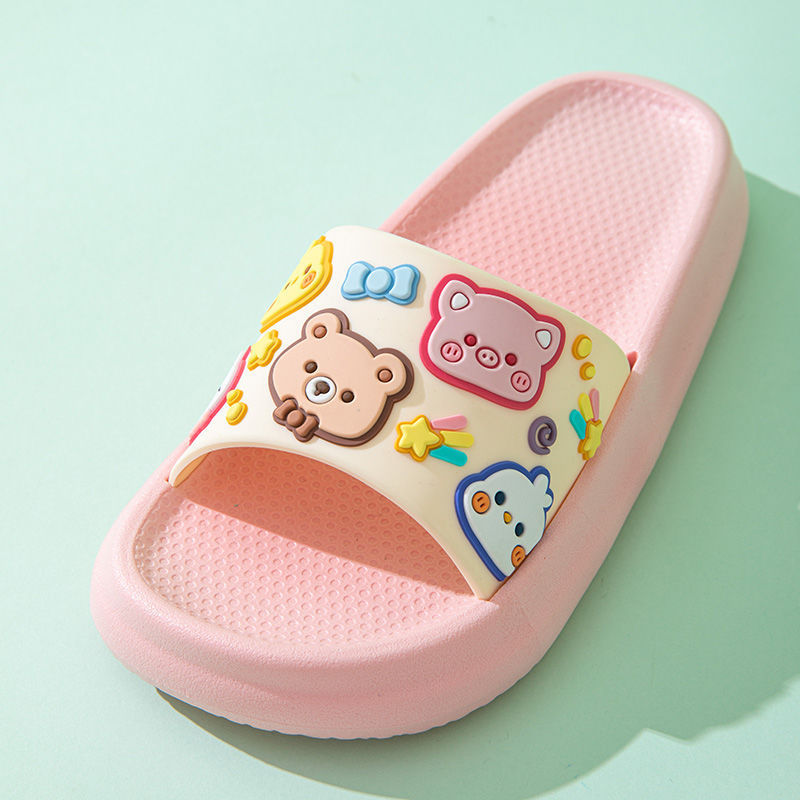 Children's Slippers Girls Summer Indoor Home Non-Slip Kidsren's Bathroom Bath Soft Bottom Baby Cute Girls Slippers