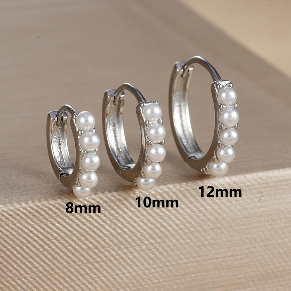 3 Pieces Set Quantity Casual, Outdoor Occasion 3 Pieces Set Simple Style Classic Style Round Plating Copper Artificial Pearls Earrings