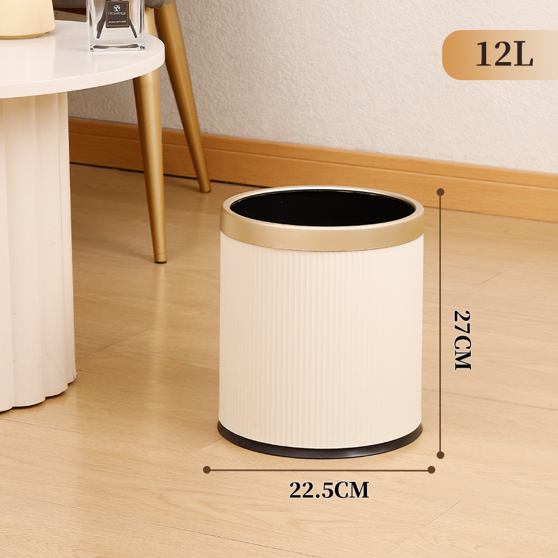 Habitación de hotel comercial bote de basura baño Caja de almacenamiento de cáscara sin tapa habitación de billar de doble capa canasta de papel sala de billar