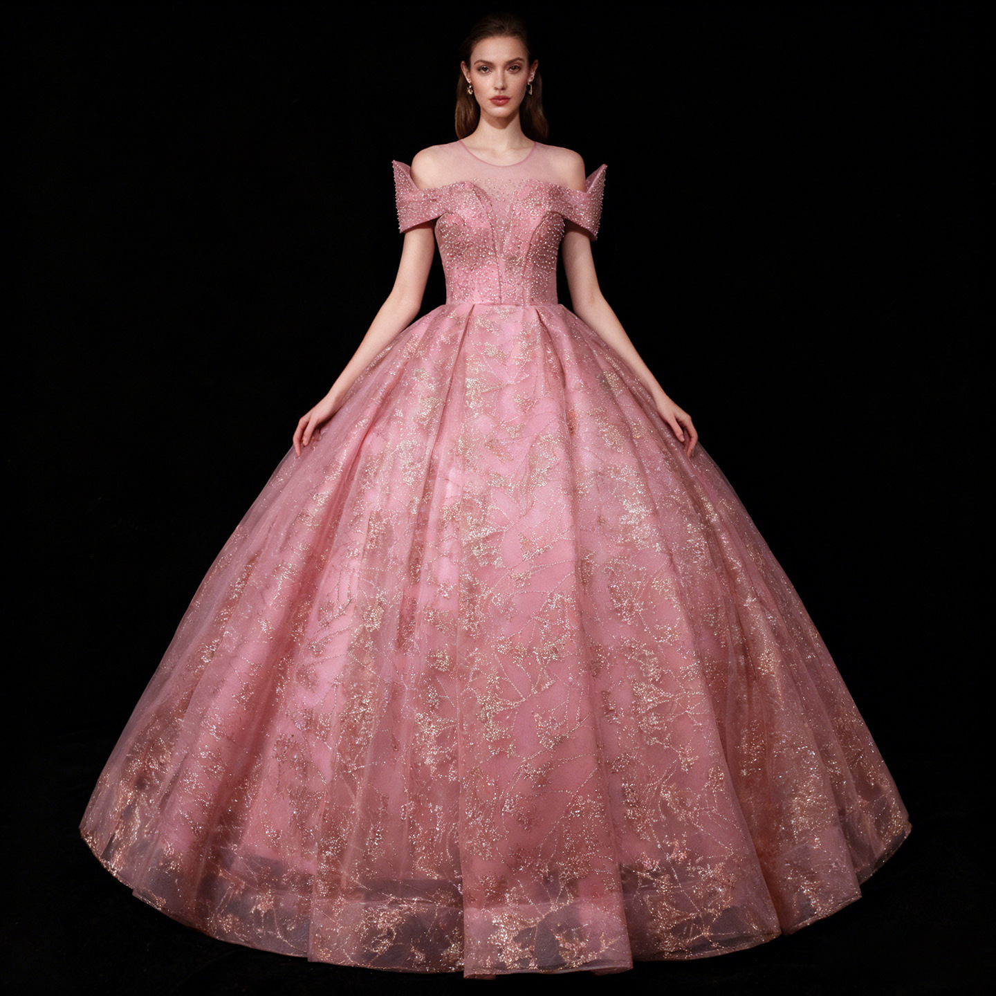 2026 Foreign Trade Evening Dress, Colorful Wedding Dress, European and American Style Ball Gown, Plus-Size Solo Performance Stage Costume for Women