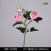 Simulation flower feel moisturizing 3 heads of tea rose home soft decoration engineering wedding photography ornaments silk flower fake flowers