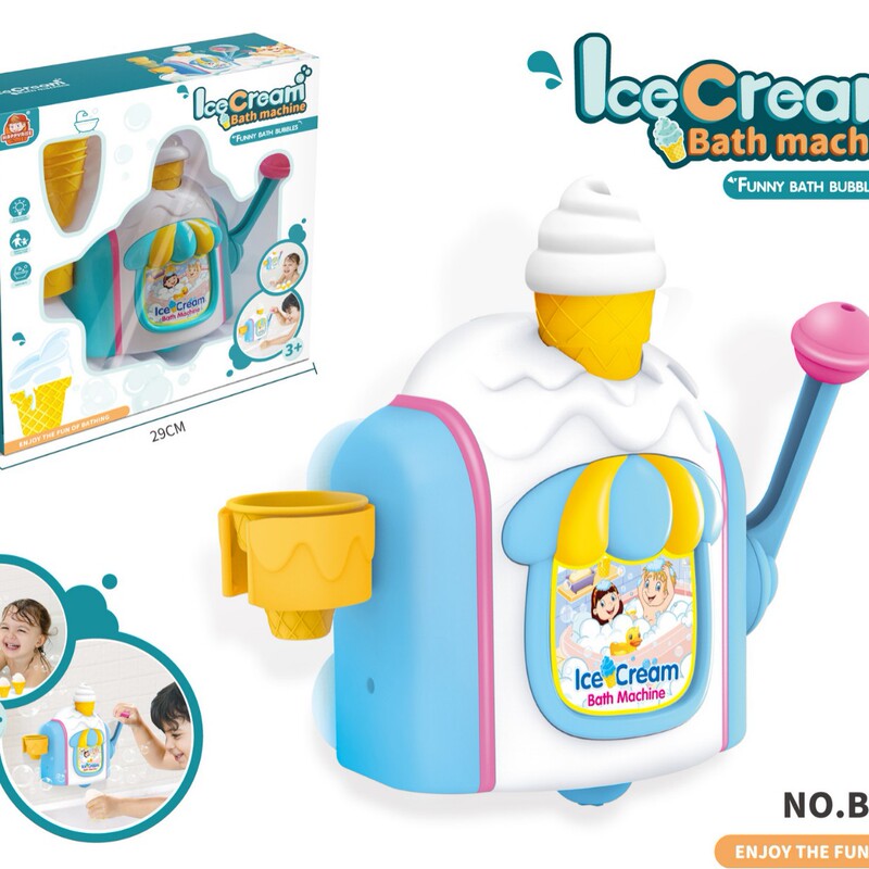 Children's bathroom bath toys ice cream bubble making machine baby happy Bath playing bubble toys Children's bathroom bath toys ice cream bubble making machine baby happy Bath playing bubble toys