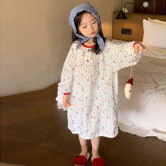 SeedMelon女童睡衣a类纯棉春秋款儿童家居服全棉宝宝长袖睡裙33