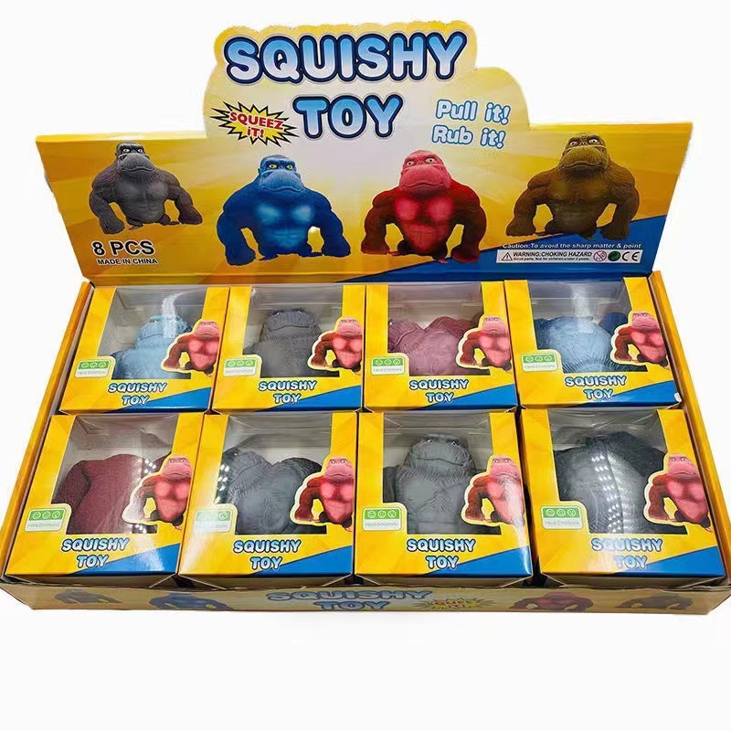 Suministro directo de fábrica, descompresión, explosión transfronteriza de gorila, ventilación, descompresión, juguetes de gorila complicados creativos al por mayor