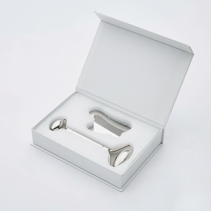 Rodillo de acero inoxidable masajeador 304 raspado traje de placa de elevación facial y apriete palo de masaje facial herramienta de cuidado de la piel