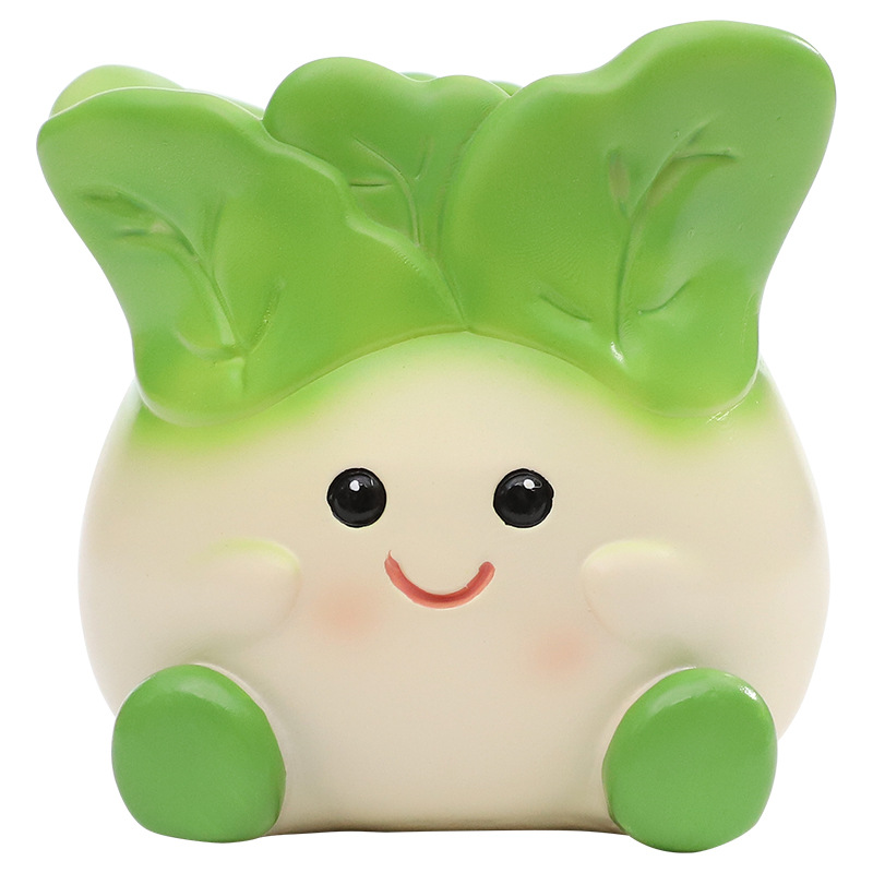 Chậu cây mọng nước hình rau củ hoạt hình resin, chậu mini để bàn, trang trí cửa sổ và nhà (RG-58)