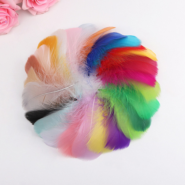 Handmade DIY colorful goose feather floating feather dream catcher…