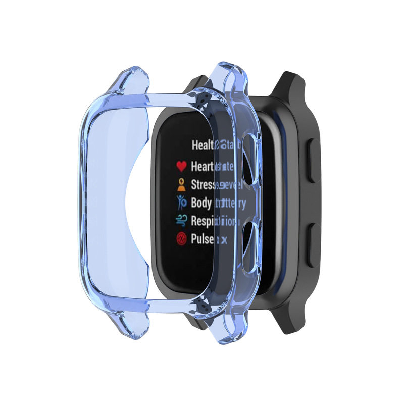 For Garmin Venu sq Watch Anti-fall Half Bag Transparent Protective Shell TPU Material