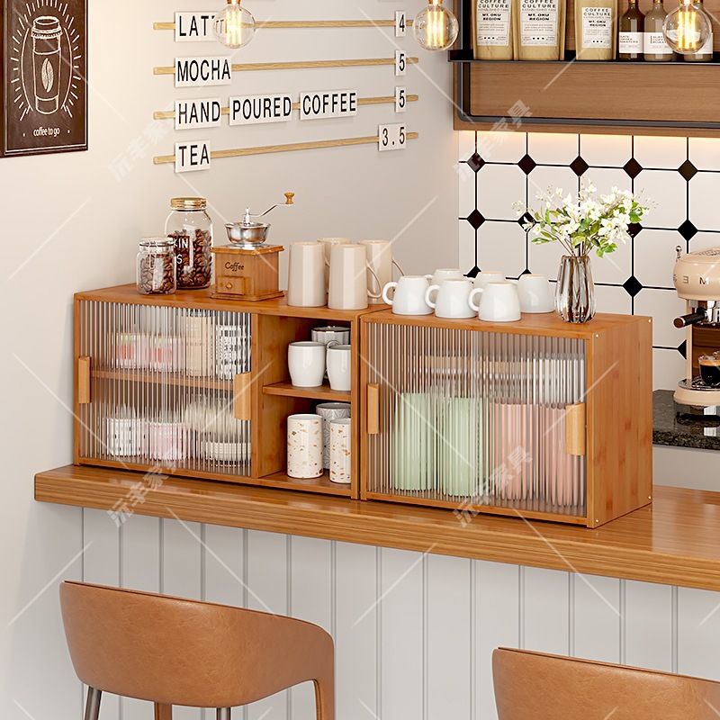 Kitchen Sideboard Adjustable Shelf Countertop Desktop Storage Cabinet Storage Rack Dining Table Seasoning Dish Storage Cabinet