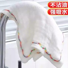 油を塗っていない虹の油を塗って雑巾の多層綿糸を厚くして吸水して食器を洗う布は毛を落とさないで台所の雑巾をきれいにします。