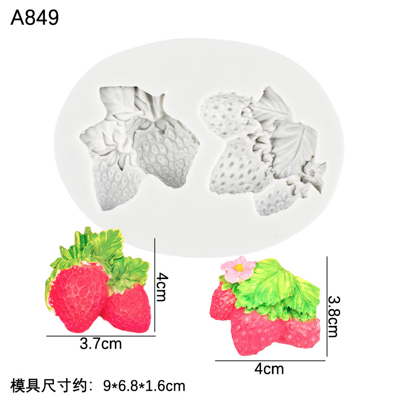 Fresa molde de silicona líquida pastel DIY decoración herramienta para hornear chocolate fondant Decoración