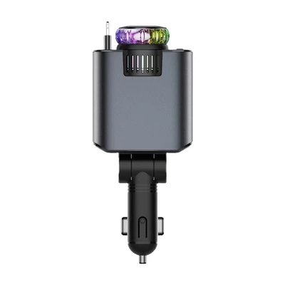 New Five-In-One Car Mobile Phone Charger with Retractable Cable, Smart Aromatherapy Spray, Starry Sky Ceiling, 120W Super Fast Charging (Mobil şarj cihazları) - type-capple-line-alloy-aromatherapy-starry-sky-lamp-super-fast-charging