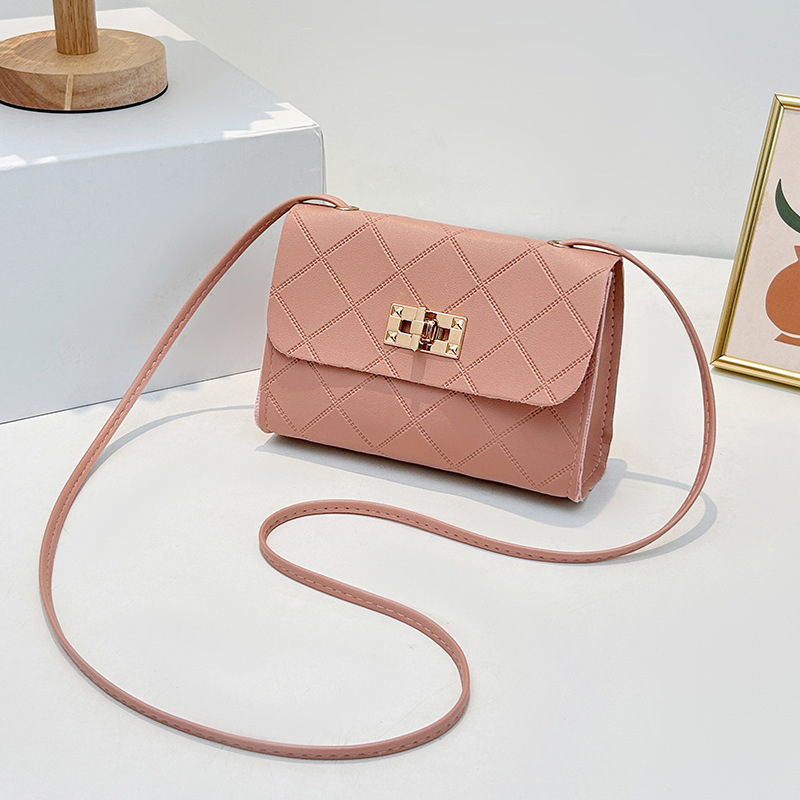 Ladiesbags bolsos de mujer al por mayor transfronterizos mini bolsos cuadrados de moda personalidad diamond relieve bolsos de teléfono móvil
