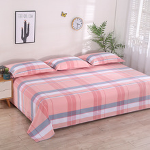 厂家批发  纯棉色织老粗布炕单枕套大尺寸简约单件榻榻米加厚床单