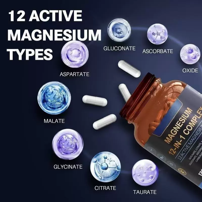 [TK热销新品镁复合物12合1胶囊Magnesium12IN1complex甘氨酸镁]