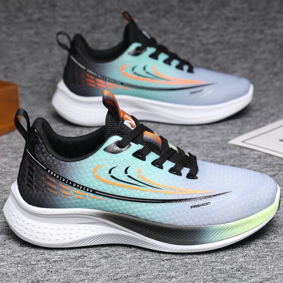 Spring and Autumn New Men's sneaker Mesh Running Shoes Racing Ultra Light Running Shock Absorbing Breathable Shoes Student sneaker