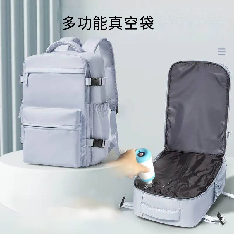 Nuevos productos transfronterizos mochila de negocios de gran capacidad unidireccional bolsa de vacío compresible multicapa de almacenamiento mochila de computadora