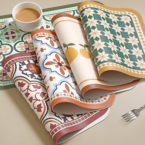 Nordic high-end water and oil-absorbent dining table mat for home use, restaurant anti-scald, wear-resistant, heat-insulating mat, kitchen countertop drainage mat