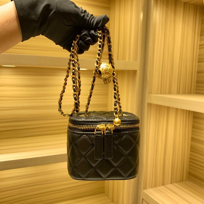 Sheepskin Chanel Style Small Gold Ball Box Bag Channaer Diamond Mini Chain Bag Shoulder Crossbody Lipstick Small Waste Bag