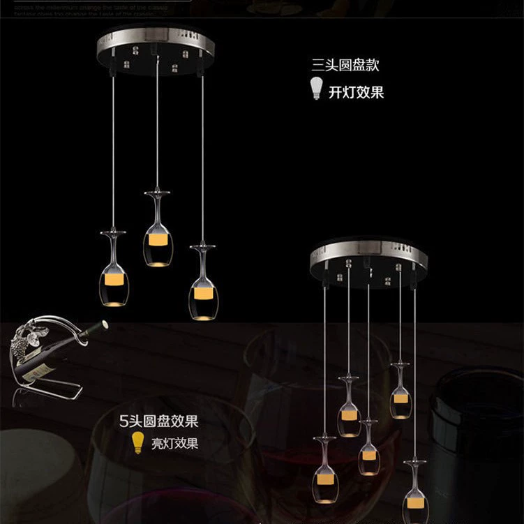 Модная креативная LED-ваза для вина, современная потолочная лампа, акриловая леска, простой и элегантный дизайн, оптом