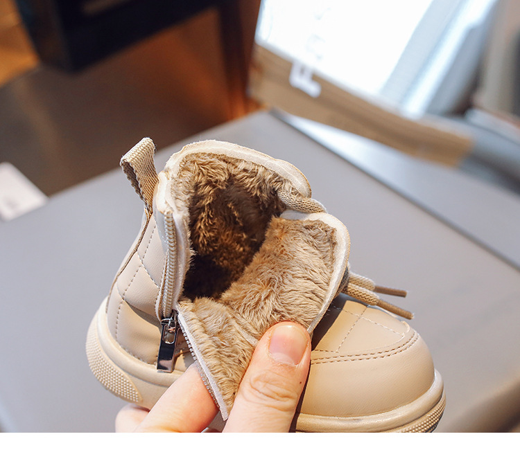 Children's shoes 2024 winter new plush warm snow short for boys and girls cotton boots_voghion.com