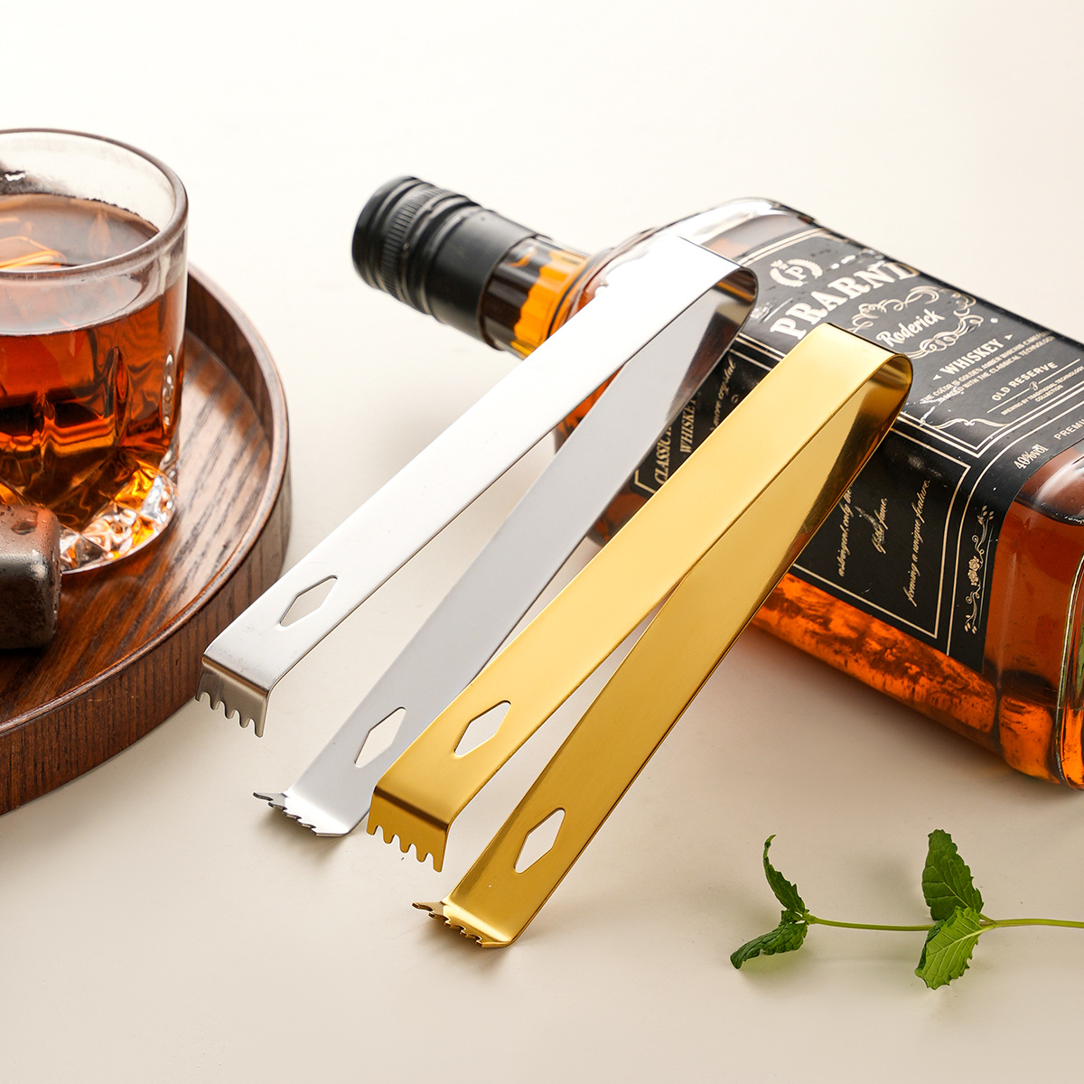 Stainless Steel Thickened Ice Cube Clips Food Clips Ice Beer Beverage Ice Clips Bar Table Wine Supplies