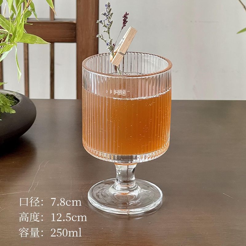 热红酒玻璃杯高脚杯甜品杯冷饮杯鸡尾酒杯创意玻璃杯高颜值ins风|undefined