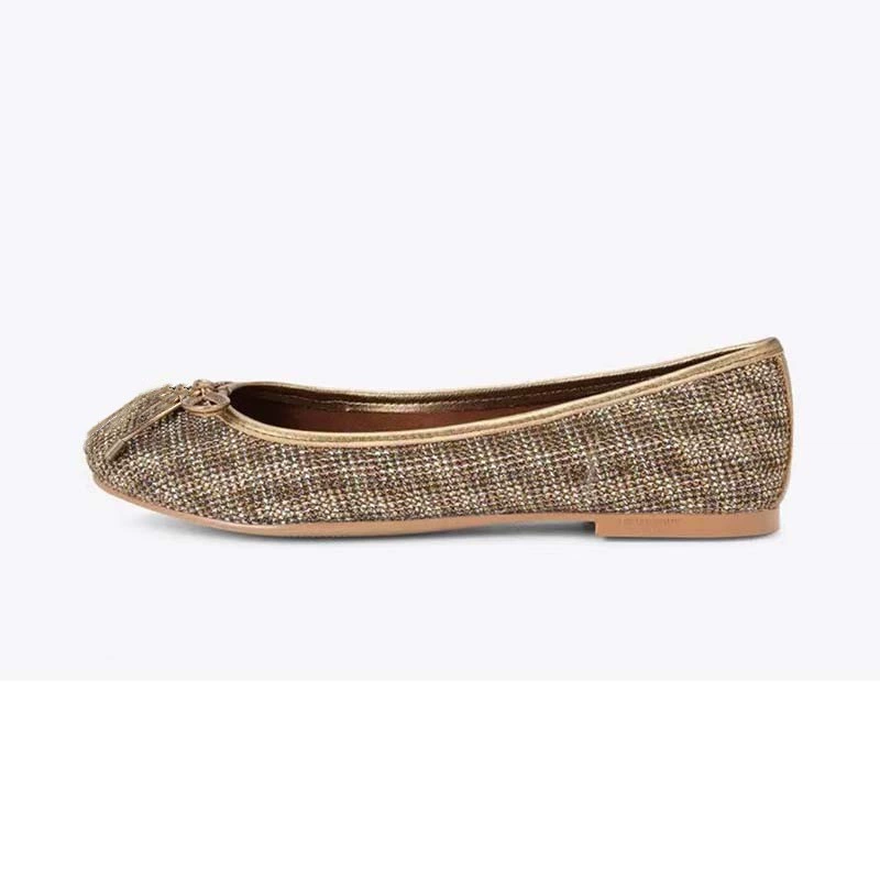 2025 новые балетки в экспортном стиле для женщин, повседневная рабочая одежда, доступные роскошные легкие туфли с полным бриллиантом и неглубоким носком