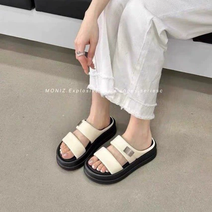 Сосновые пирожные и пляжные тапочки 2024 весна и лето новые женские европейские и американские сандалии