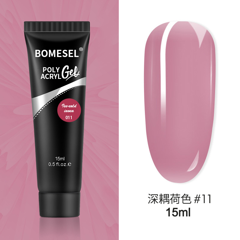 Explosión de uñas de color desnudo de cristal extensión de uñas sin papel modelo de extensión rápida 15ML 30ML