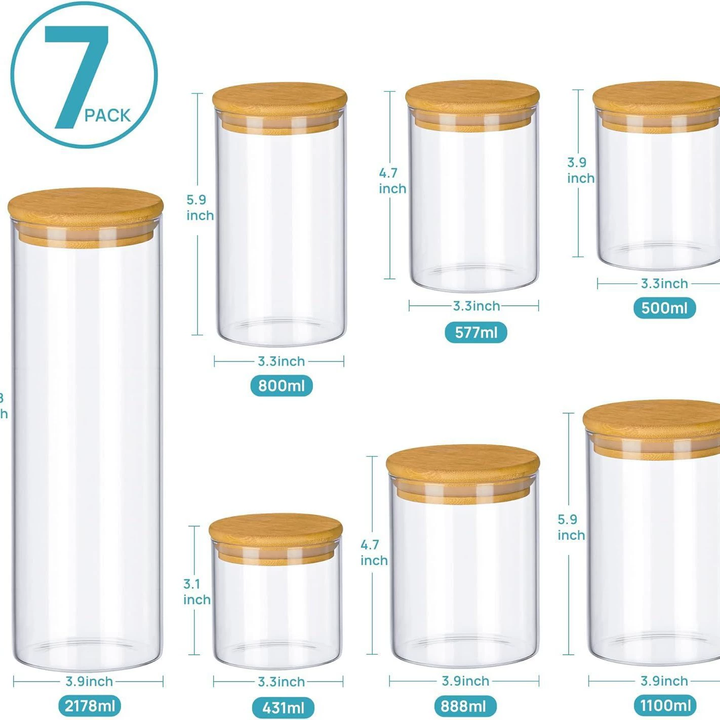 Glass tea, transparent storage system, set, (Cross-border trading)
