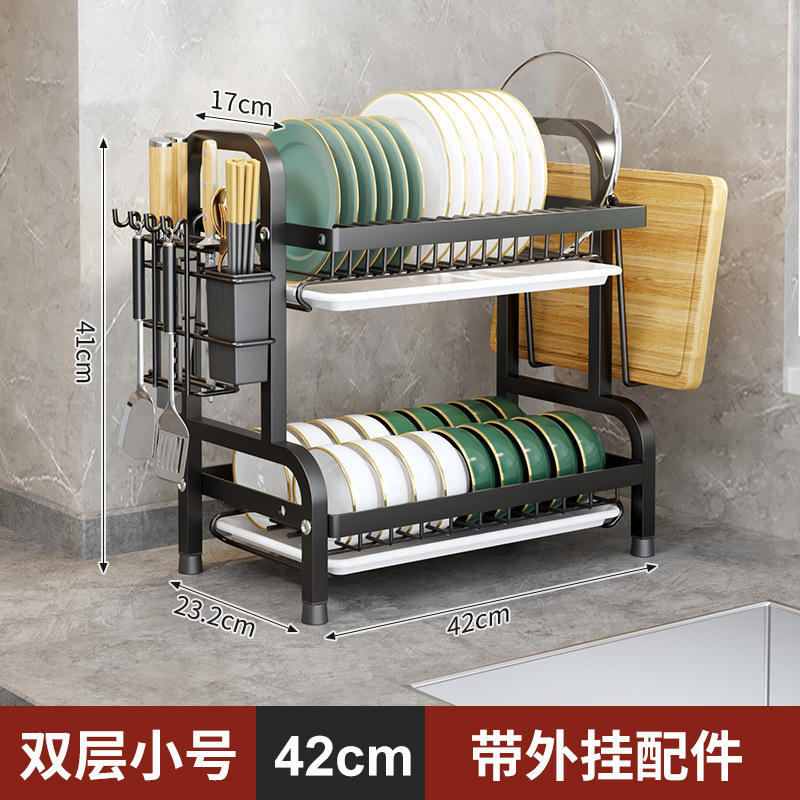 Iron Dish Drying Rack Drainboard Dish Drainers Knife Slots