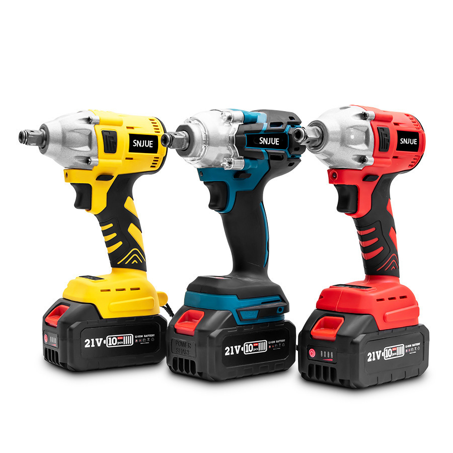 Llave de Impacto de Litio Inalámbrica Alta Potencia, Recargable para Reparación de Automóviles y Construcción