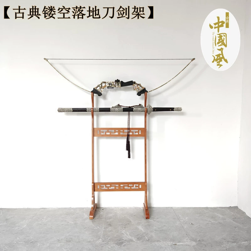 Стойка для мечей (Longquan) Nanzhu напольная, 6–12 ярусов, треугольная или прямая конструкция