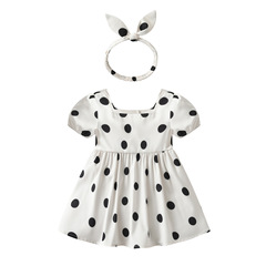 Ins Summer New Women Children Dresses Polka Dot Stylish Baby Infant Clothes Sweet First Birthday Baby Children Skirts