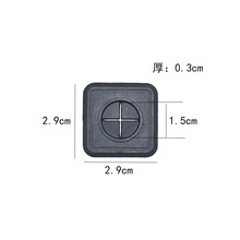 方形十字出线耳机孔胶章批发 滴塑商标软胶pvc标牌箱包辅料加工