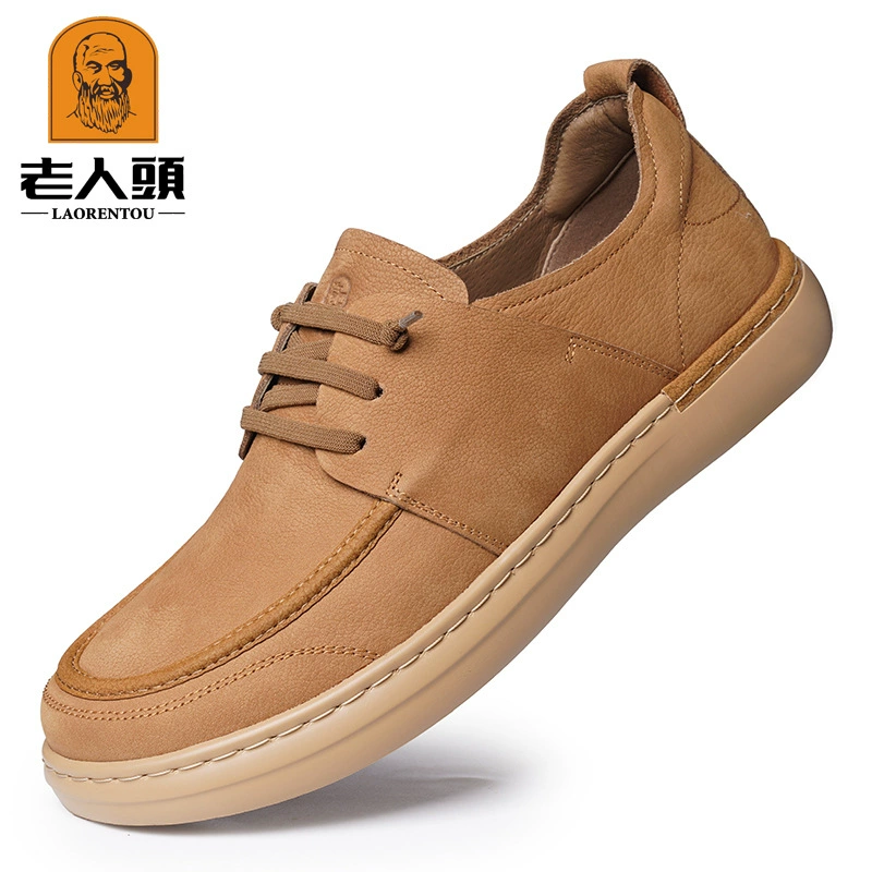 Старик голова мужская повседневная кожаная обувь шнуровка мягкая деловая повседневная обувь кожаная дышащая модная кожаная обувь 50011