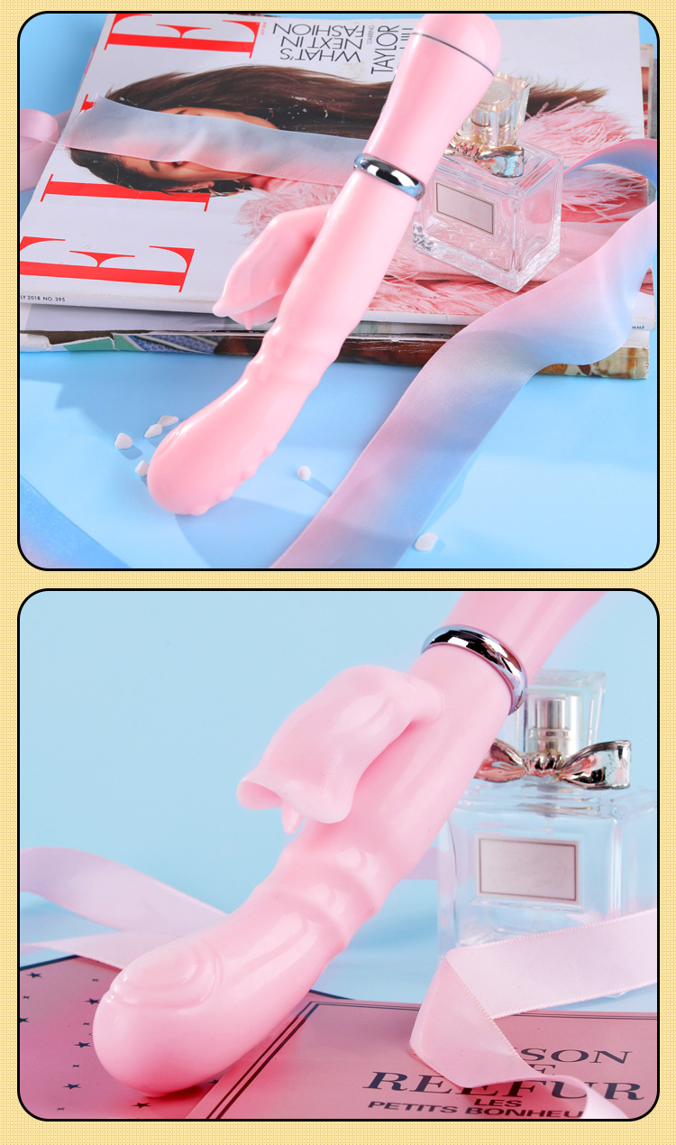 Mystery Girl Youthful Pink Dual-Tongue Vibrating Masturbation Toy for Adults — detail image 26