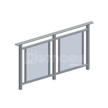 阳台别墅玻璃组合护栏 佛山厂家 园艺铝合金 钢化安全栏杆