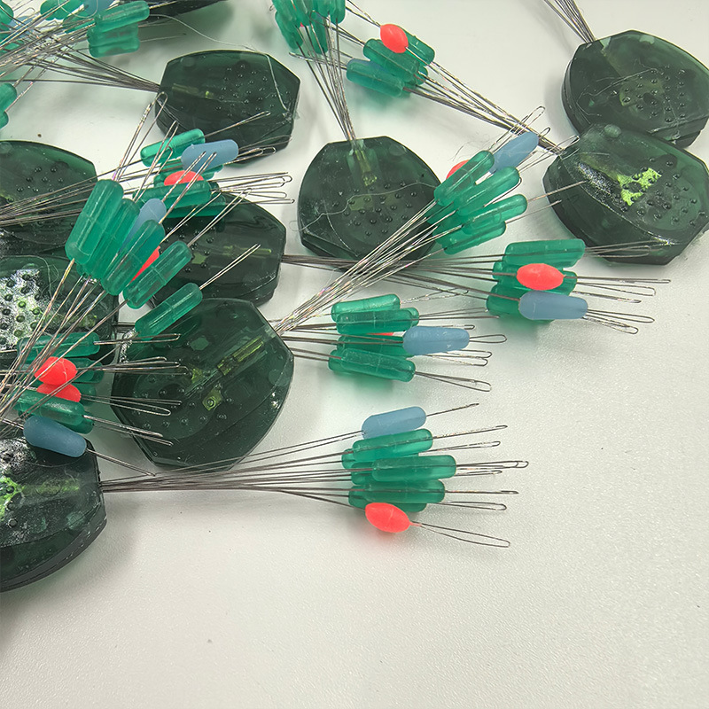 Silicone Space Beans in Bulk, Competition-Grade Cylindrical Transparent Green 7+2 Space Beans, Fishing Accessories, Competition Space Beans