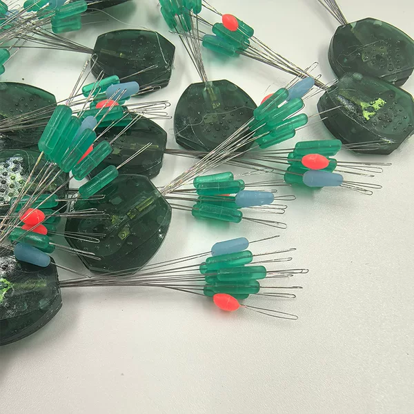 Silicone Space Beans in Bulk, Competition-Grade Cylindrical Transparent Green 7+2 Space Beans, Fishing Accessories, Competition Space Beans