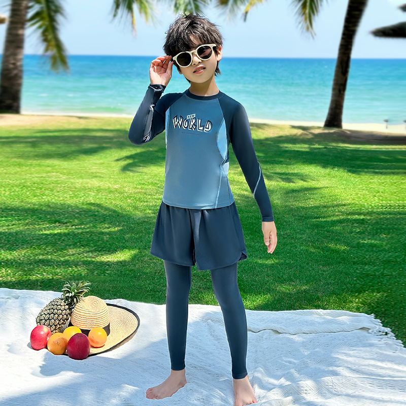 블루 긴 소매 세트