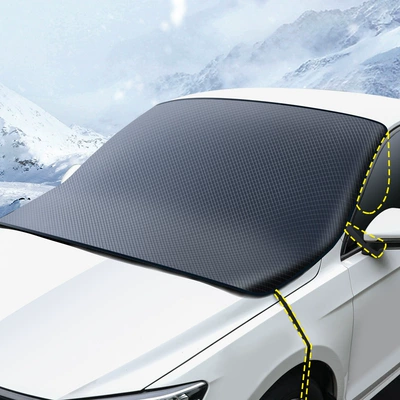 Car Snow Cover, Winter Front Windshield, Enlarged Sun Protection Cover, Thickeneded Magnet, Windproof and Waterproof Car Snow Cover (Car snow shield) - a11-oxford-cloth-snow-shield-non-magnetic