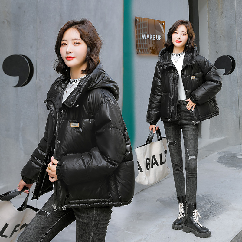 Ropa de invierno 2020 nuevo estilo coreano estudiantes retro pu ropa de algodón estilo Hong Kong chaqueta de algodón grueso chaqueta de algodón corta mujer