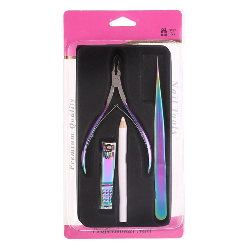 Manicura cortaúñas de acero inoxidable traje piel muerta tijeras pinzas taladro herramientas de manicura cortaúñas alicates